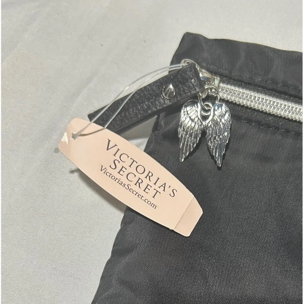 Victorias Secret Cosmetic Bag Makeup Travel Pouch Black 2014 Fashion Show London